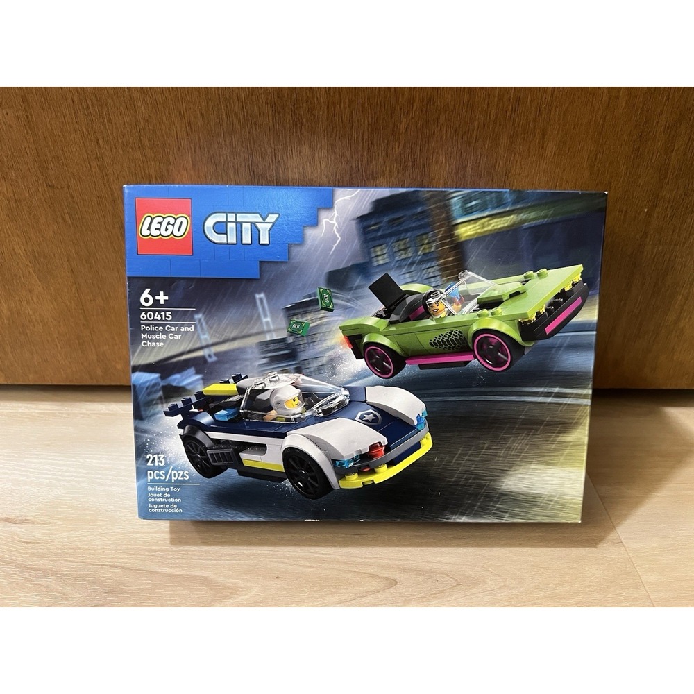 LEGO City Police Car and Muscle Car Chase Pretend Play Toy 60415 New Sealed